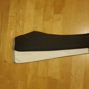 Charcoal Gray & White Thick Weight Winter Lined Leggings Korea 2XL